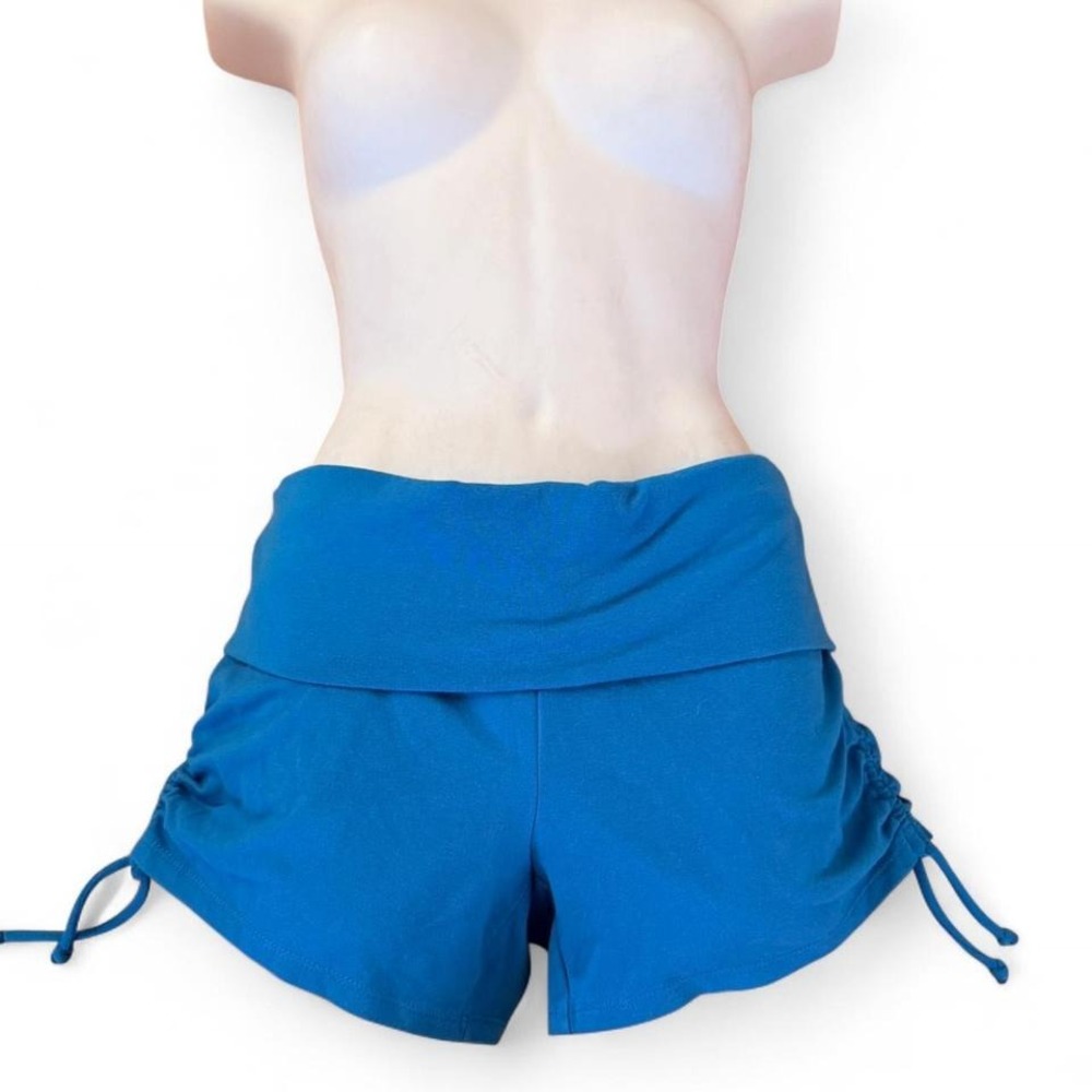 NWT Y2K 2000s style No Boundaries blue fold over shorts with‎ drawstring sides
